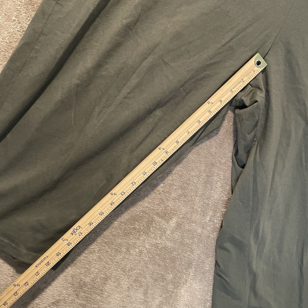 Woman Within Sweatpants Womens 3X Olive Green Stretch Cropped Capri Wide Leg - Picture 7 of 7